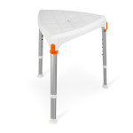 Κάθισμα Μπάνιου Αλουμινίου Τρίγωνο Αδιάβροχο SuperOrtho White